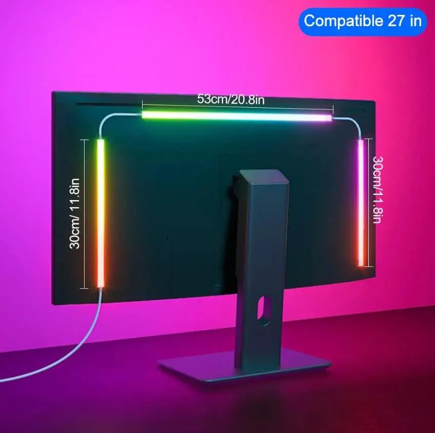 Strip Lights for PC Monitor, App Controlled with Music,24 to 34 Inch Computer Screen LED Lighting for Gaming Room Decor - Alex Market