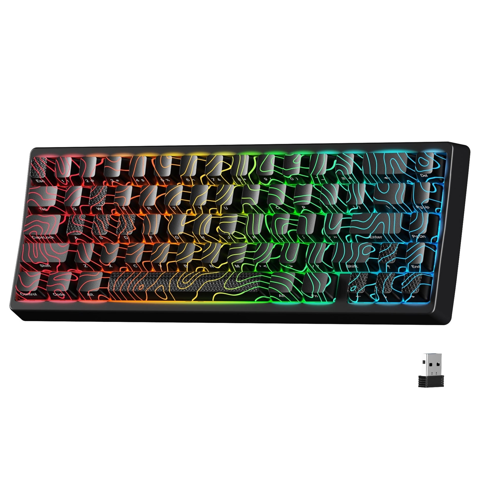 JadeStone VIA Tri - Mode Mechanical Keyboard with IMD - Tech Keycaps (Interstellar Black) - Alex Market