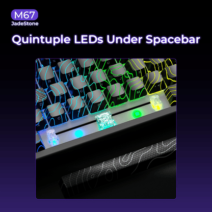 JadeStone VIA Tri - Mode Mechanical Keyboard with IMD - Tech Keycaps (Interstellar Black) - Alex Market