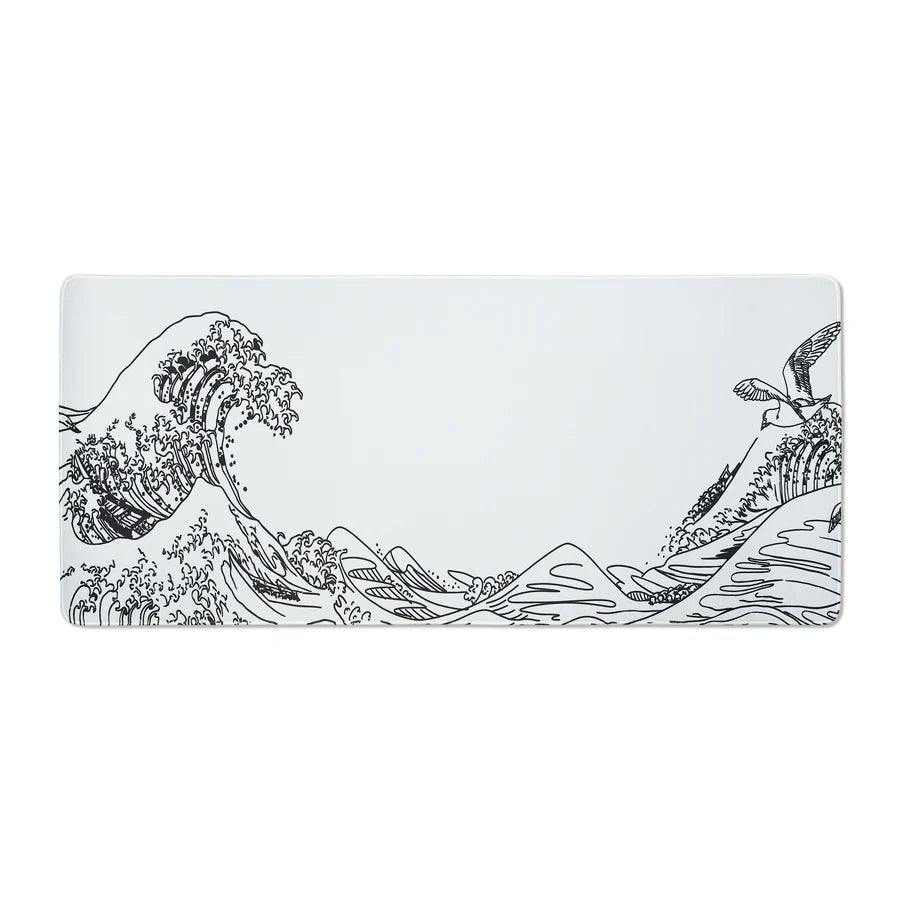 XVX Kanagawa Outline Themed Large Desk Mat - Alex Market