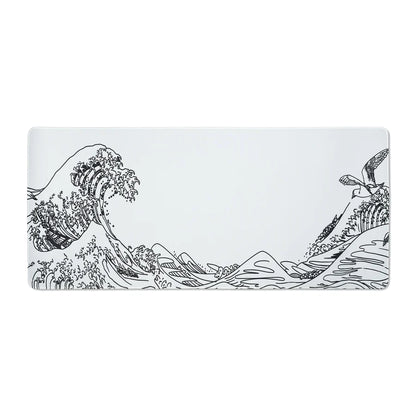 XVX Kanagawa Outline Themed Large Desk Mat - Alex Market