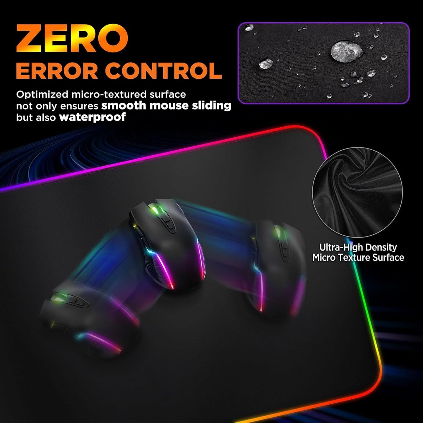 RGB Gaming Mouse Pad with 15W Qi Wireless Charging and Raised Charging Platform - Alex Market