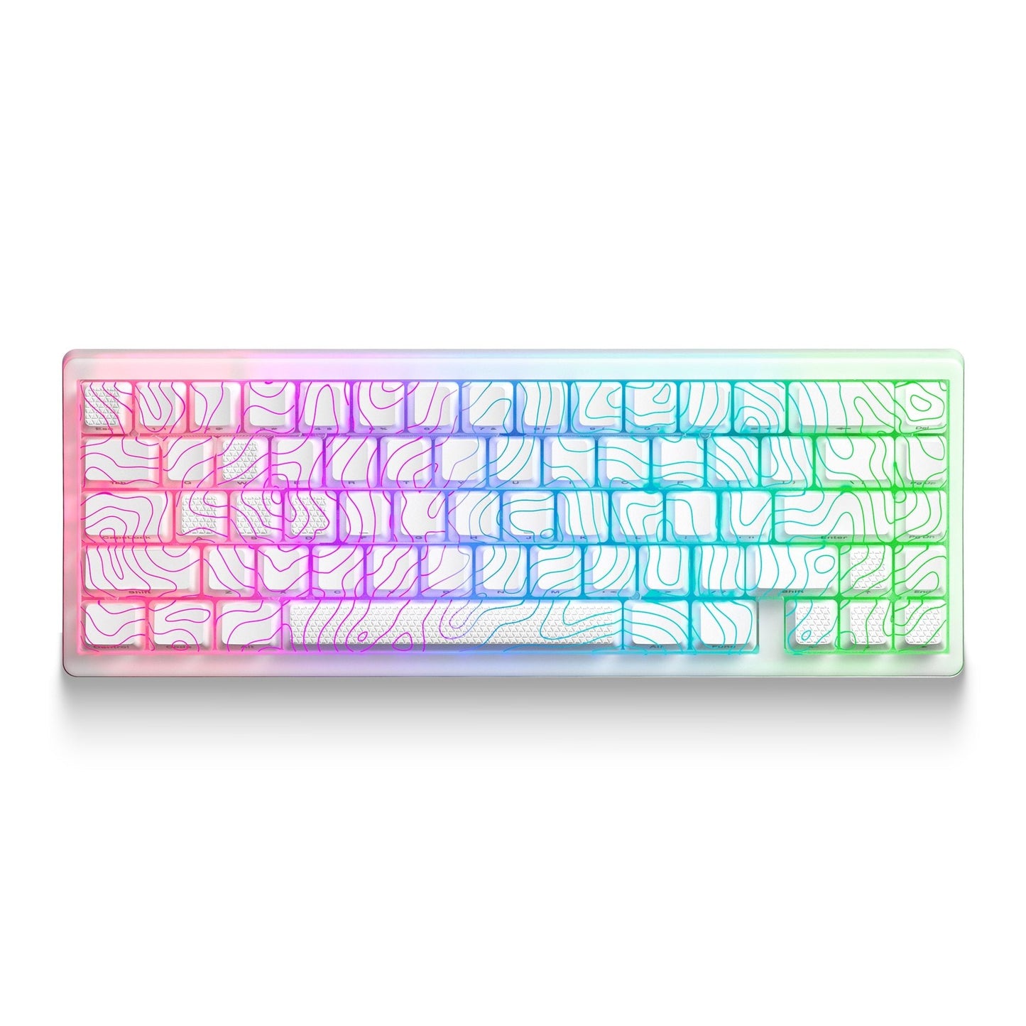 XVX M67 JadeStone VIA Tri - Mode Mechanical Keyboard with IMD - Tech Keycaps (Stellar White) - Alex Market
