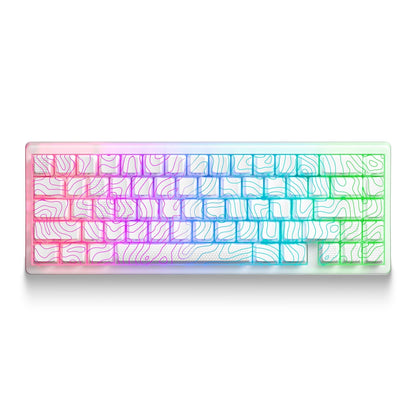 XVX M67 JadeStone VIA Tri - Mode Mechanical Keyboard with IMD - Tech Keycaps (Stellar White) - Alex Market