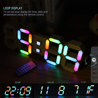 KOSUMOSU 3D LED Wall Clock
