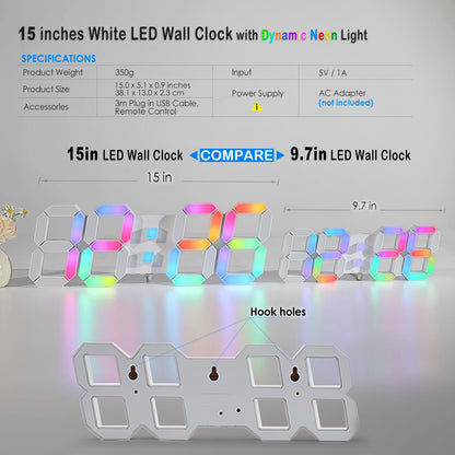 KOSUMOSU 3D LED Wall Clock