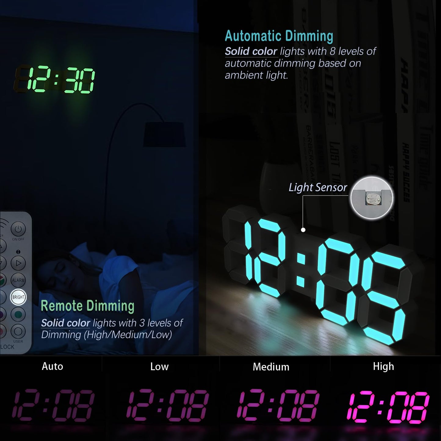 KOSUMOSU 3D LED Wall Clock