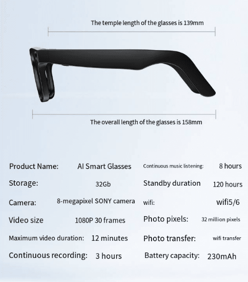 AI Camera Smart Glasses - Alex Market